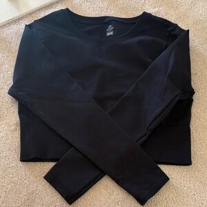 Aerie Black Long Sleeve crop top